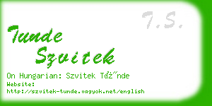 tunde szvitek business card